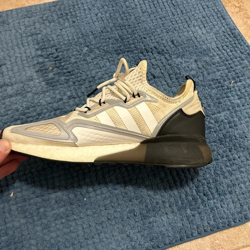 adidas Athletic Shoes in Cream and Gray - Picture 4 of 10